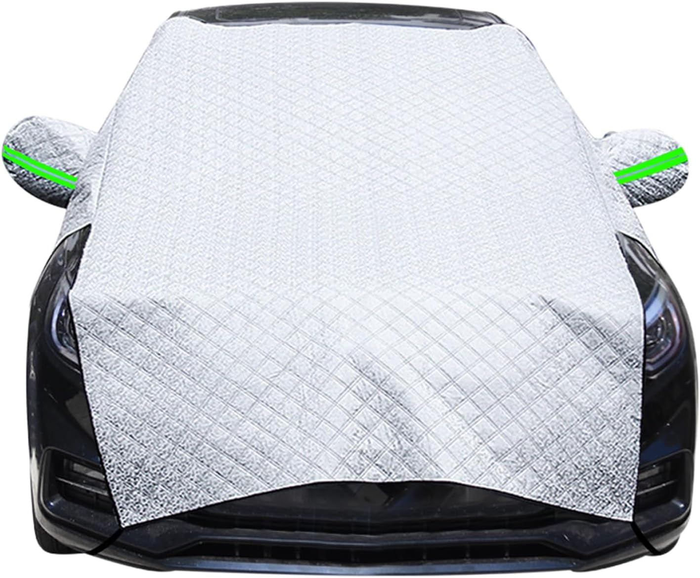 Protection Pare Brise Voiture Hiver, Couverture Pare Brise Voiture Hiver, 255X235Cm, Repliable Voiture Couverture, Universelle Pour Voiture anti Givre, Neige, Pluie Et Soleil UV