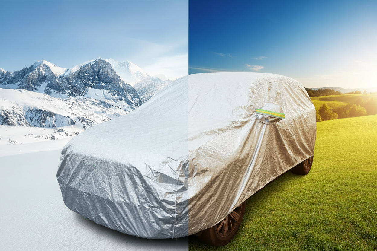 Protection Pare Brise Voiture Hiver, Couverture Pare Brise Voiture Hiver, 255X235Cm, Repliable Voiture Couverture, Universelle Pour Voiture anti Givre, Neige, Pluie Et Soleil UV